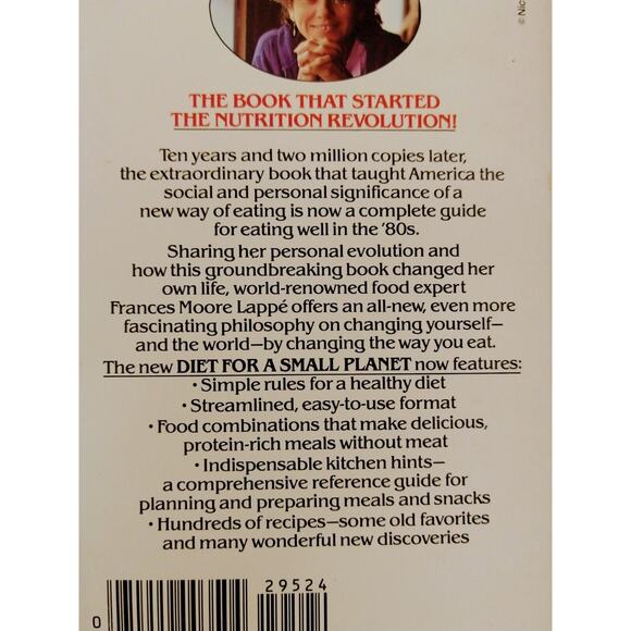 DIET FOR A SMALL PLANET By Frances Moore Lappe *Excellent Condition* 1983 PB Vtg - Picture 12 of 14
